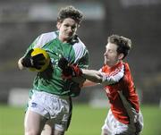 14 March 2009; Shane O'Brien, Fermanagh, in action against Finnian Moriarty, Armagh. Allianz GAA National Football League, Division 2, Round 4, Fermanagh v Armagh, Brewster Park, Enniskillen, Co. Fermanagh. Picture credit: Oliver McVeigh / SPORTSFILE *** Local Caption ***