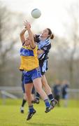 15 March 2009; Sinead Ahearne, Dublin, in action against Bernie Kelly, Clare. Bord Gais Energy Ladies National Football League, Round 5, Division 1B, Dublin v Clare, Naomh Mearnog, Portmarnock, Co. Dublin. Picture credit: Pat Murphy / SPORTSFILE