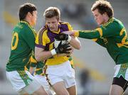 15 March 2009; David Fogarty, Wexford, in action against Brian Meade, left, and Brian Sheridan, Meath. Allianz GAA National Football League, Division 2, Round 4, Wexford v Meath, Wexford Park, Wexford. Picture credit: Brian Lawless / SPORTSFILE