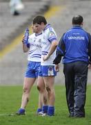 15 March 2009; Monaghan players Dermot McArdle and Darren Hughes after the final whistle. Allianz GAA National Football League, Division 2, Round 4, Monaghan v Kildare, St Tighearnach's Park, Clones, Co. Monaghan. Picture credit: Oliver McVeigh / SPORTSFILE *** Local Caption ***