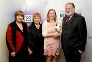 14 March 2009; Orla Considine, Clare, second from right,  who was presented with the award for PRO of the Year, with Maura Sheedy, left, Vice Chair of Clare County Board, Liz Howard, Uachtarán Chumann Camógaíochta na nGael, and Cathal Goan, RTE General Director, during the during the Mick Dunne Memorial Awards 2008, sponsored by RTE. Croke Park, Dublin. Picture credit: Ray Lohan / SPORTSFILE