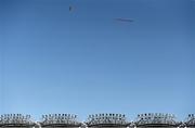 5 September 2015; A plane carrying a message flies over Croke Park ahead of the game. GAA Football All-Ireland Senior Championship Semi-Final Replay, Dublin v Mayo. Croke Park, Dublin. Picture credit: Stephen McCarthy / SPORTSFILE