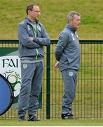 6 September 2015; Republic of Ireland manager Martin O'Neill watches squad training with a member of coaching staff. Abbotstown, Co. Dublin. Picture credit: Sam Barnes / SPORTSFILE