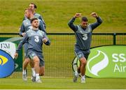 6 September 2015; Republic of Ireland's Shane Long and Jon Walters during squad training. Abbotstown, Co. Dublin. Picture credit: Sam Barnes / SPORTSFILE