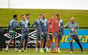 6 September 2015; Republic of Ireland players watch as a drill is demonstrated during squad training. Abbotstown, Co. Dublin. Picture credit: Sam Barnes / SPORTSFILE