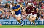 6 September 2015; Alan Tynan, Tipperary, in action against Jack Coyne, Galway. Electric Ireland GAA Hurling All-Ireland Minor Championship Final, Galway v Tipperary, Croke Park, Dublin. Picture credit: Diarmuid Greene / SPORTSFILE