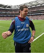 6 September 2015; Galway manager Jeffrey Lynskey celebrates victory. Electric Ireland GAA Hurling All-Ireland Minor Championship Final, Galway v Tipperary, Croke Park, Dublin. Picture credit: Stephen McCarthy / SPORTSFILE