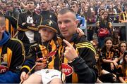 6 September 2015; Boxer John Joe Nevin with his son Martin at the game. GAA Hurling All-Ireland Senior Championship Final, Kilkenny v Galway, Croke Park, Dublin. Picture credit: Ray McManus / SPORTSFILE