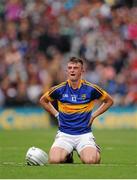6 September 2015; A dejected Tommy Nolan, Tipperary, after his team's defeat to Galway. Electric Ireland GAA Hurling All-Ireland Minor Championship Final, Galway v Tipperary, Croke Park, Dublin. Picture credit: Seb Daly / SPORTSFILE