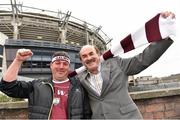 6 September 2015; Galway supporters David Trayers, left, and Patrick Faherty on their way to the game. Supporters at GAA Hurling All-Ireland Minor and Senior Finals, Croke Park, Dublin. Picture credit: Cody Glenn / SPORTSFILE