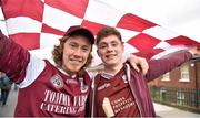 6 September 2015; Galway supporters and brothers Mark Keane, left, and James Keane, originally from Galway City, now living in Munich, Germany, make their way to the game on Jones Road. Supporters at GAA Hurling All-Ireland Minor and Senior Finals, Croke Park, Dublin. Picture credit: Cody Glenn / SPORTSFILE