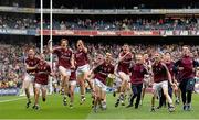 6 September 2015; The Galway players celebrate with the Irish Press Cup. Electric Ireland GAA Hurling All-Ireland Minor Championship Final, Galway v Tipperary, Croke Park, Dublin. picture credit: Diarmuid Greene / SPORTSFILE