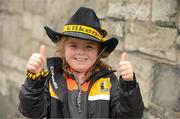 6 September 2015; Kilkenny supporter Eimear Cummins, age 7, on her way to the game. Supporters at GAA Hurling All-Ireland Minor and Senior Finals, Croke Park, Dublin. Picture credit: Cody Glenn / SPORTSFILE