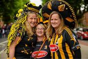 6 September 2015; Kilkenny supporters, left to right, Ann Cullen, Breda Phelan and Geraldine Lewis on their way to the game. Supporters at GAA Hurling All-Ireland Minor and Senior Finals, Croke Park, Dublin. Picture credit: Cody Glenn / SPORTSFILE