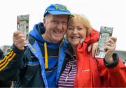 6 September 2015; Tipperary supporters Jim and Patricia O'Leary outside the game. Supporters at GAA Hurling All-Ireland Minor and Senior Finals, Croke Park, Dublin. Picture credit: Cody Glenn / SPORTSFILE