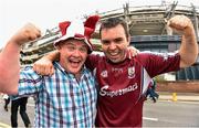 6 September 2015; Galway supporters Martin Melia, left, and Liam McCormack, from Eyrecourt, Co. Galway, outside Croke Park. Supporters at GAA Hurling All-Ireland Minor and Senior Finals, Croke Park, Dublin. Picture credit: Cody Glenn / SPORTSFILE