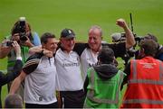 6 September 2015; Kilkenny manager Brian Cody celebrates with selectors Derek Lyng, left, and Michael Dempsey after the final whistle. GAA Hurling All-Ireland Senior Championship Final, Kilkenny v Galway, Croke Park, Dublin. Picture credit: Ray McManus / SPORTSFILE