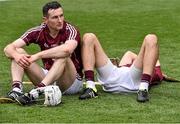 6 September 2015; Galway's Padraig Mannion and Jason Flynn dejected at the end of the game. GAA Hurling All-Ireland Senior Championship Final, Kilkenny v Galway, Croke Park, Dublin. Picture credit: David Maher / SPORTSFILE