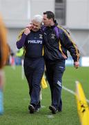 17 March 2009; Kilmacud Crokes manager Paddy Carr, left, and selector Mark Durcan celebrate at the final whistle. AIB All-Ireland Senior Club Football Championship Final, Crossmaglen Rangers, Co. Armagh v Kilmacud Crokes, Dublin. Croke Park, Dublin. Picture credit: Brendan Moran / SPORTSFILE