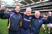 17 March 2009; Kilmacud Crokes manager Paddy Carr, centre, and selectors Mark Duncan, left, and Gerry Walsh celebrate after the final whistle. AIB All-Ireland Senior Club Football Championship Final, Crossmaglen Rangers, Co. Armagh v Kilmacud Crokes, Dublin. Croke Park, Dublin. Picture credit: Brendan Moran / SPORTSFILE