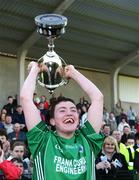 17 March 2009; Colaiste na Sceilge captain Niall O'Shea lifts the cup. Corn Ui Mhuire Final, Munster Schools Senior Football Final, Colaiste na Sceilge, Cahirciveen, Kerry, v Intermediate School Killorglin, Kerry. Lewis Road, Killarney, Co Kerry. Picture credit: Stephen McCarthy / SPORTSFILE
