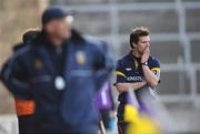 15 March 2009; Wexford manager Jason Ryan, right, and Meath manager Eamonn O'Brien, during the dying moments of the match. Allianz GAA National Football League, Division 2, Round 4, Wexford v Meath, Wexford Park, Wexford. Picture credit: Brian Lawless / SPORTSFILE