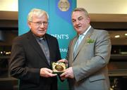 17 March 2009; Fr. Michael Cremin, Westmeath, is presented with a GAA President's Award by GAA President Nickey Brennan. Presentation of the GAA President’s Awards 2009. Croke Park, Dublin. Picture credit: Ray McManus / SPORTSFILE