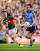 5 September 2015; Michael Darragh MacAuley, Dublin, in action against Cillian O'Connor, Mayo. GAA Football All-Ireland Senior Championship Semi-Final Replay, Dublin v Mayo. Croke Park, Dublin. Picture credit: Piaras Ó Mídheach / SPORTSFILE