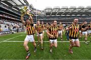 6 September 2015; Kilkenny players including Kieran Joyce, Joey Holden, Ger Aylward, and Eoin Larkin celebrate with the Liam MacCarthy cup after victory over Galway. GAA Hurling All-Ireland Senior Championship Final, Kilkenny v Galway, Croke Park, Dublin. Picture credit: Diarmuid Greene / SPORTSFILE