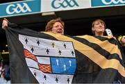 6 September 2015; Kilkenny supporters cheer as Kilkenny players parade around the pitch with the Liam MacCarthy after the game. Supporters at GAA Hurling All-Ireland Minor and Senior Finals, Croke Park, Dublin. Picture credit: Cody Glenn / SPORTSFILE
