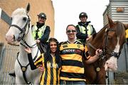 6 September 2015; Kilkenny supporters with Gardaí Brendan Duffy, left, and Joe Quinn before the game. Supporters at GAA Hurling All-Ireland Minor and Senior Finals, Croke Park, Dublin. Picture credit: Cody Glenn / SPORTSFILE