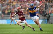 6 September 2015; Thomas Monaghan, Galway, in action against Jack Skehan, Tipperary. Electric Ireland GAA Hurling All-Ireland Minor Championship Final, Galway v Tipperary, Croke Park, Dublin. Picture credit: Diarmuid Greene / SPORTSFILE