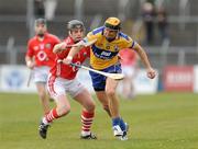 22 March 2009; Tony Griffin, Clare, in action against Shane O'Neill, Cork. Allianz GAA National Hurling League, Division 1, Round 4, Cork v Wexford, Cusack Park, Ennis, Co. Clare. Picture credit: Pat Murphy / SPORTSFILE