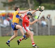 22 March 2009; Ronan Curran, Cork, in action against Diarmuid McMahon, Clare. Allianz GAA National Hurling League, Division 1, Round 4, Cork v Wexford, Cusack Park, Ennis, Co. Clare. Picture credit: Pat Murphy / SPORTSFILE
