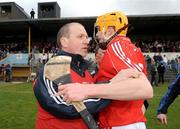 22 March 2009; Cork manager John Considine congratulates Cathal Naughton after the game. Allianz GAA National Hurling League, Division 1, Round 4, Cork v Wexford, Cusack Park, Ennis, Co. Clare. Picture credit: Pat Murphy / SPORTSFILE