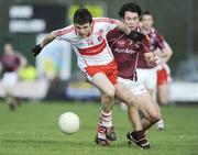 22 March 2009; Eoin Bradley, Derry, in action against Finian Hanley, Galway. Allianz GAA National Football League, Division 1, Round 5, Derry v Galway, Glen Pitch, Maghera, Co. Derry. Picture credit: Oliver McVeigh / SPORTSFILE *** Local Caption ***