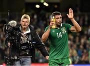 7 September 2015; Jonathan Walters, Republic of Ireland, at the end of the game. UEFA EURO 2016 Championship Qualifier, Group D, Republic of Ireland v Georgia, Aviva Stadium, Lansdowne Road, Dublin. Picture credit: David Maher / SPORTSFILE
