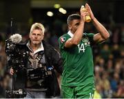 7 September 2015; Jonathan Walters, Republic of Ireland, at the end of the game. UEFA EURO 2016 Championship Qualifier, Group D, Republic of Ireland v Georgia, Aviva Stadium, Lansdowne Road, Dublin. Picture credit: David Maher / SPORTSFILE