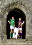 9 September 2015; Wexford captain Eoin Conroy, right, and Limerick captain Diarmuid Byrnes were in Cashel today to mark this weekend’s Bord Gáis Energy GAA Hurling U-21 All-Ireland Championship Final. This is the final time the Cross of Cashel trophy will be awarded to the winning team, meaning Wexford or Limerick will be the last side to have the honour of lifting the iconic trophy. All the action from this game will be live on TG4 at 7pm on Saturday 12th September and fans can vote for their player of the match by using #LaochBGE. The Rock of Cashel, Cashel, Co. Tipperary. Picture credit: Ramsey Cardy / SPORTSFILE