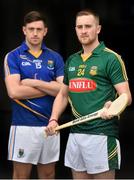 9 September 2015; Meath captain James Andrews, right, and Wicklow captain Gavin Weir were in Semple Stadium today ahead of this weekend’s Bord Gáis Energy GAA Hurling All-Ireland U-21 ‘B’ Championship final. All the action from this game can be viewed on TG4 from 5.15pm. Fans can vote for their player of the match using hBGE. Semple Stadium, Thurles, Co. Tipperary. Picture credit: Ramsey Cardy / SPORTSFILE