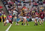 6 September 2015; Murrough McMahon, Crusheen N.S., Co. Clare, representing Kilkenny, in action against Jack Redmond Manley, St. Joseph’s N.S., Glenealy, Co. Wicklow, representing Galway, during the Cumann na mBunscoil INTO Respect Exhibition Go Games 2015 at Kilkenny v Galway - GAA Hurling All-Ireland Senior Championship Final. Croke Park, Dublin. Picture credit: Ray McManus / SPORTSFILE