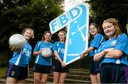 11 September 2015; Pictured in attendance at the FBD7s Senior All Ireland Football 7s at Kilmacud Crokes were from left, Julia Buckley, Philly Greene, Lauren Magee, Eabha Rutledge and Muireann O'Gorman, Stillorgan, Co. Dublin. Picture credit: David Maher / SPORTSFILE
