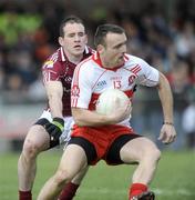 22 March 2009; Paddy Bradley, Derry, in action against Niall Coyne, Galway. Allianz GAA National Football League, Division 1, Round 5, Derry v Galway, Glen Pitch, Maghera, Co. Derry. Picture credit: Oliver McVeigh / SPORTSFILE *** Local Caption ***
