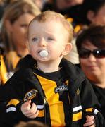 17 March 2009; A young Crossmaglen Rangers supporter watches the game. AIB All-Ireland Senior Club Football Championship Final, Crossmaglen Rangers, Co. Armagh, v Kilmacud Crokes, Dublin. Croke Park, Dublin. Picture credit: Ray McManus / SPORTSFILE