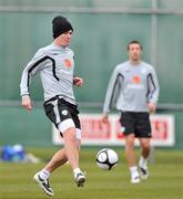 24 March 2009; Republic of Ireland's Glenn Whelan in action during squad training ahead of their 2010 FIFA World Cup Qualifier against Bulgaria on Saturday. Gannon Park, Malahide, Co. Dublin. Picture credit: David Maher / SPORTSFILE