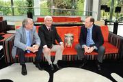 23 March 2009; The Cork Hurling teams that won three All-Irelands in a row and captained by Ray Cummins, 1976, left, Martin O'Doherty, 1977, and Charlie McCarthy, 1978, right, were honoured in the latest in the ASJI  Lucozade Sport Sporting Legends series which are organised each year by the Association of Sports Journalists in Ireland, in association with Lucozade Sport. Rochestown Park Hotel, Rochestown, Cork. Picture credit: Ray McManus / SPORTSFILE