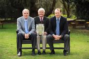 23 March 2009; The Cork Hurling teams that won three All-Irelands in a row and captained by Ray Cummins, 1976, left, Charlie McCarthy, 1978, and Martin O'Doherty, 1977, right, were honoured in the latest in the ASJI  Lucozade Sport Sporting Legends series which are organised each year by the Association of Sports Journalists in Ireland, in association with Lucozade Sport. Rochestown Park Hotel, Rochestown, Cork. Picture credit: Ray McManus / SPORTSFILE