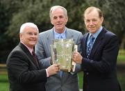 23 March 2009; The Cork Hurling teams that won three All-Irelands in a row and captained by Charlie McCarthy, 1978, left, Ray Cummins, 1976, and Martin O'Doherty, 1977, right, were honoured in the latest in the ASJI  Lucozade Sport Sporting Legends series which are organised each year by the Association of Sports Journalists in Ireland, in association with Lucozade Sport. Rochestown Park Hotel, Rochestown, Cork. Picture credit: Ray McManus / SPORTSFILE