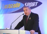 23 March 2009; GAA President Nickey Brennan speaking at the ASJI  Lucozade Sport Sporting Legends series which are organised each year by the Association of Sports Journalists in Ireland, in association with Lucozade Sport. Rochestown Park Hotel, Rochestown, Cork. Picture credit: Ray McManus / SPORTSFILE