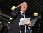 23 March 2009; Republic of Ireland manager Giovanni Trapattoni arrives at the launch of two new Vantage Club Initiatives which will be available to the Irish football community both as clubs and individuals. Irishtown Stadium, Ringsend, Dublin. Picture credit: Pat Murphy / SPORTSFILE